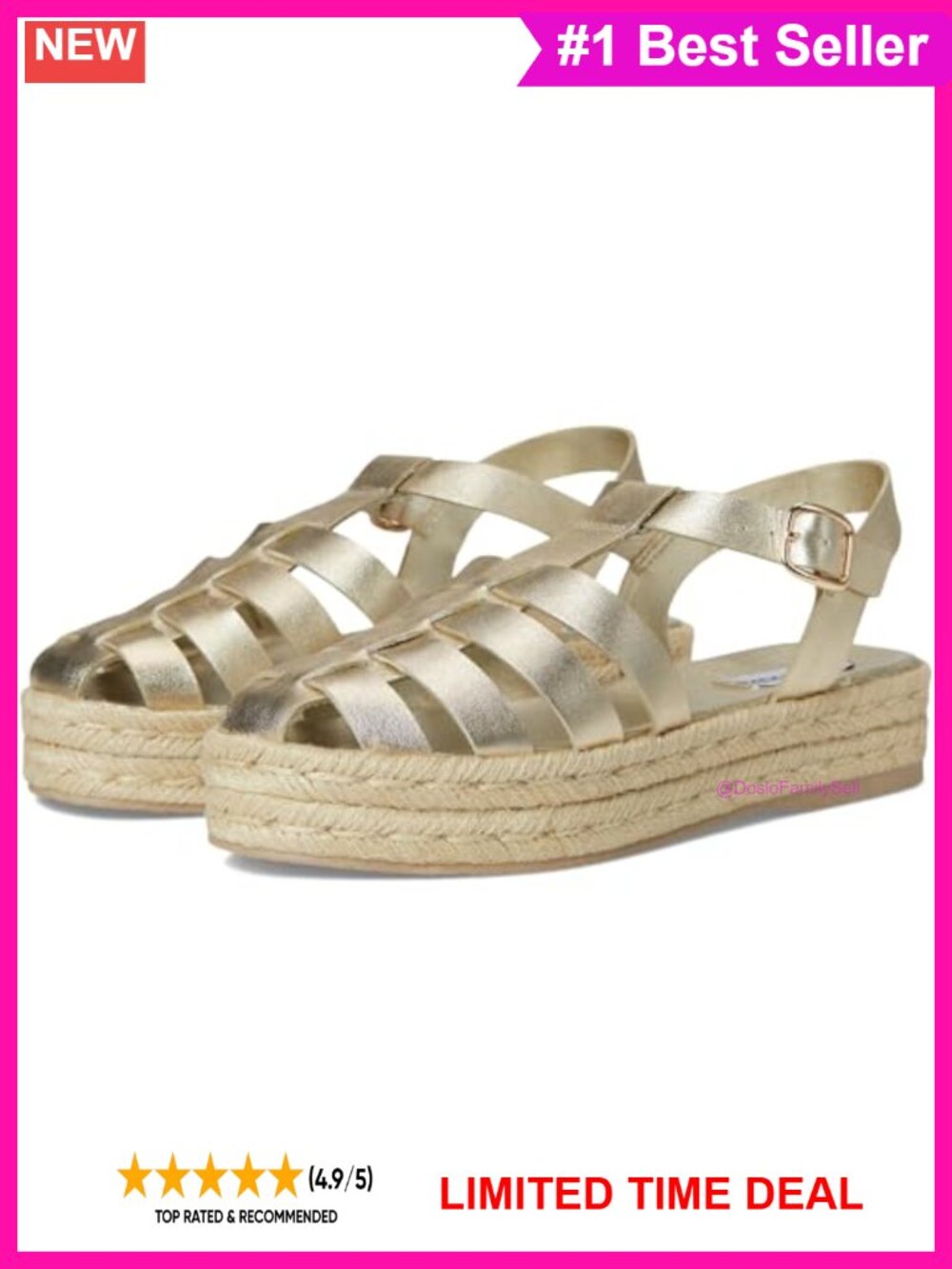 Platform Fisherman Sandal Adjustable Buckle Ankle Strap Open Toe Casual
